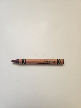 Vintage Crayola Indian Red Crayon Retired Binney & Smith 1990